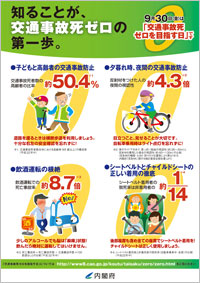 交通事故ゼロを目指す日(9月30日)チラシ