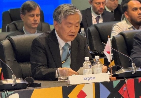 日本の取組を紹介する宮園CSTI議員