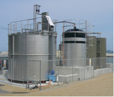 汚泥低減型オゾン排水処理施設