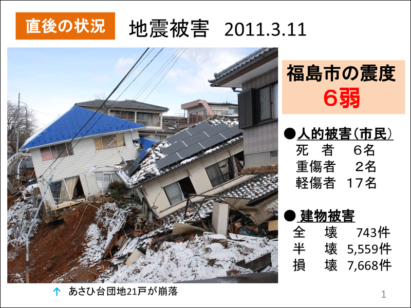 直後の状況　地震被害 2011.3.11