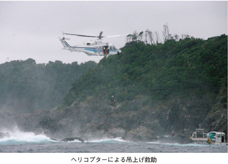ヘリコプターによる吊上げ救助