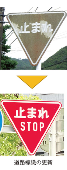 道路標識の更新