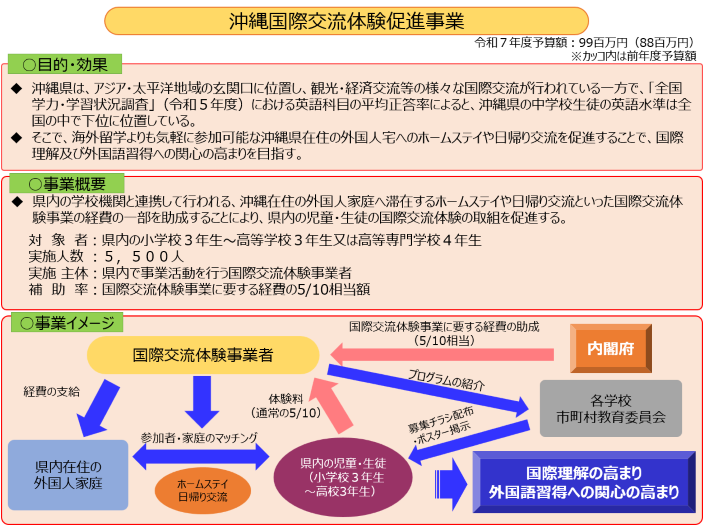 沖縄国際交流体験促進事業