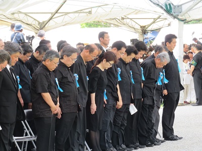 平成２９年沖縄全戦没者追悼式への参列