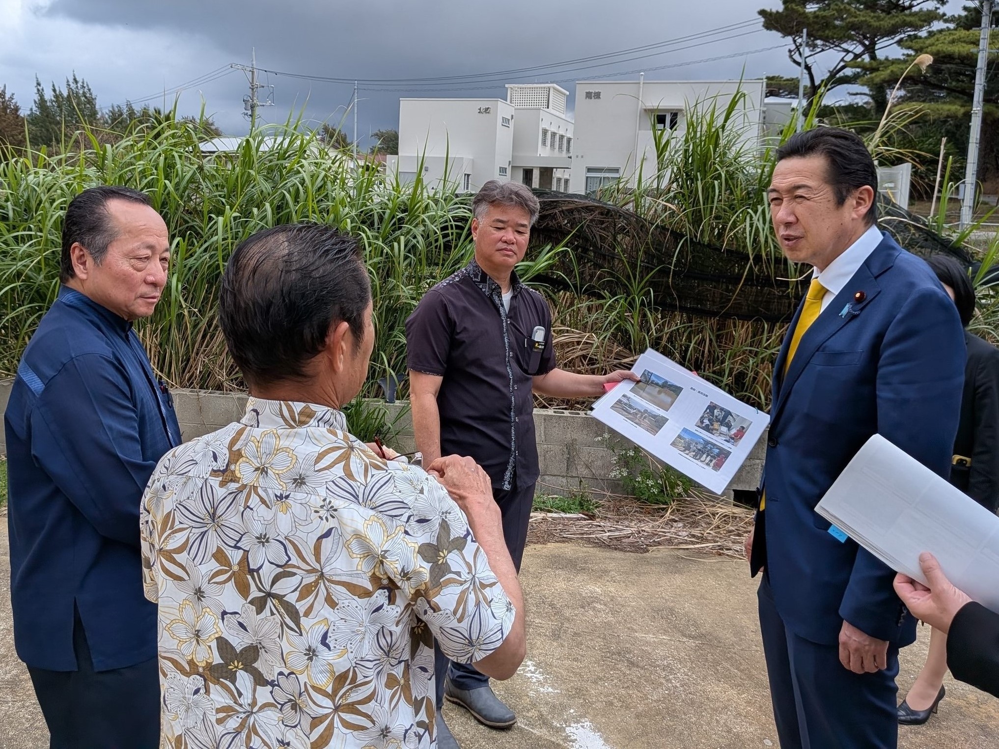 大雨被災現場　視察（北大東村） 