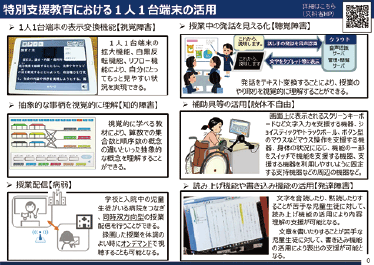特別支援教育における１人１台端末の活用